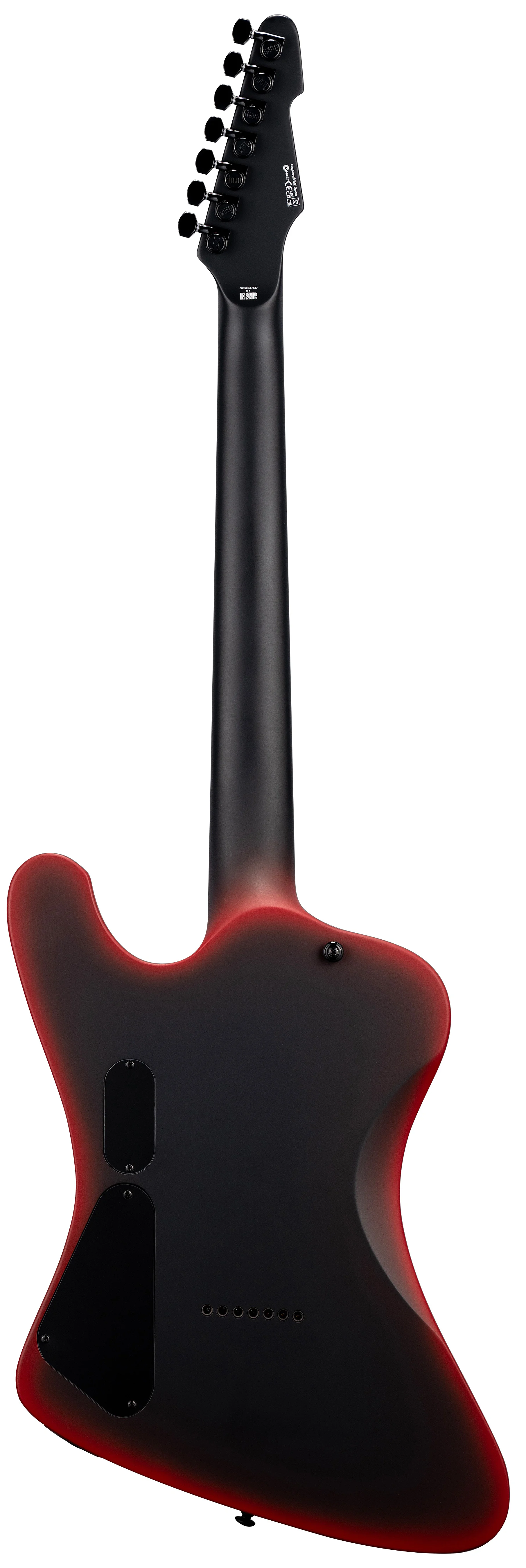 Phoenix 7B Black Metal II Black Redburst Satin Baritone E-Gitarre